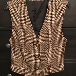 Valentino - vintage herringbone merino wool vest